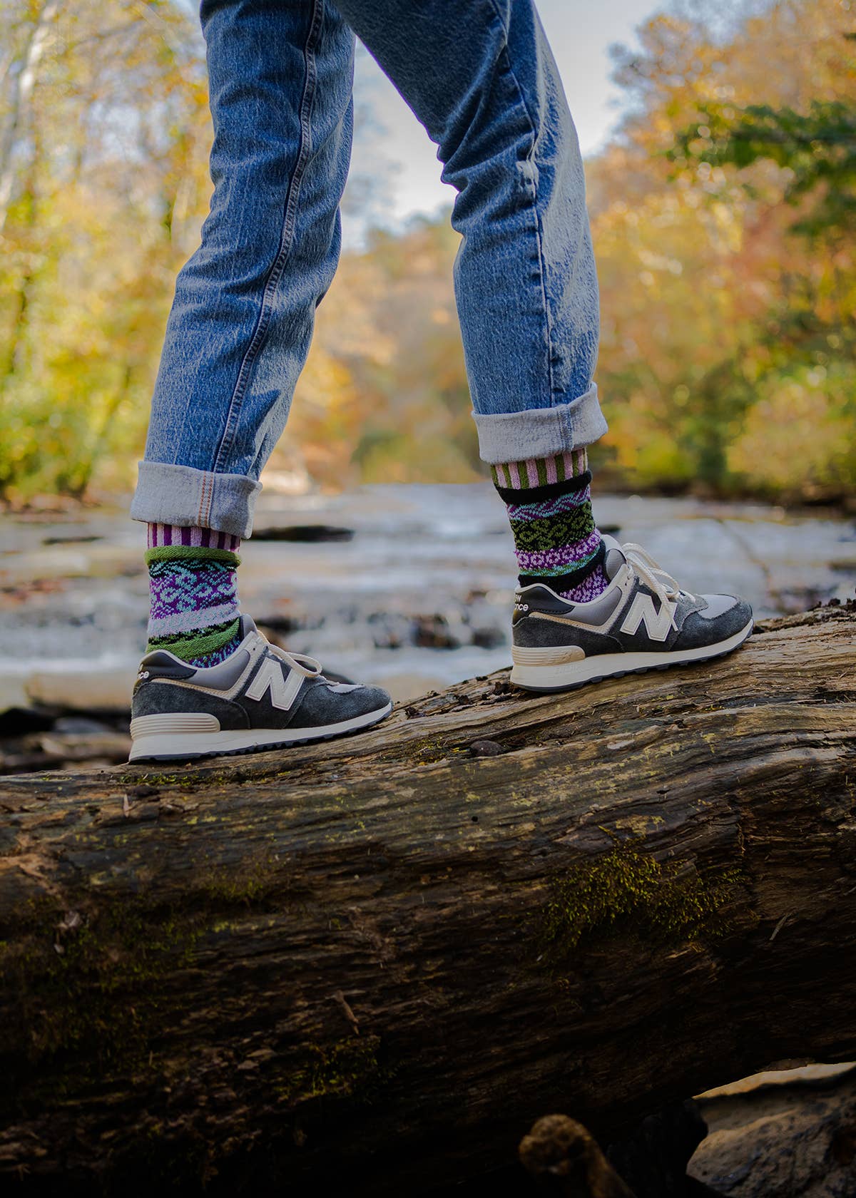 Solmate Socks - La Seine Crew Socks | Eco-Friendly & Made in the USA: Large (Women 10 - 12 / Men 9 - 11)