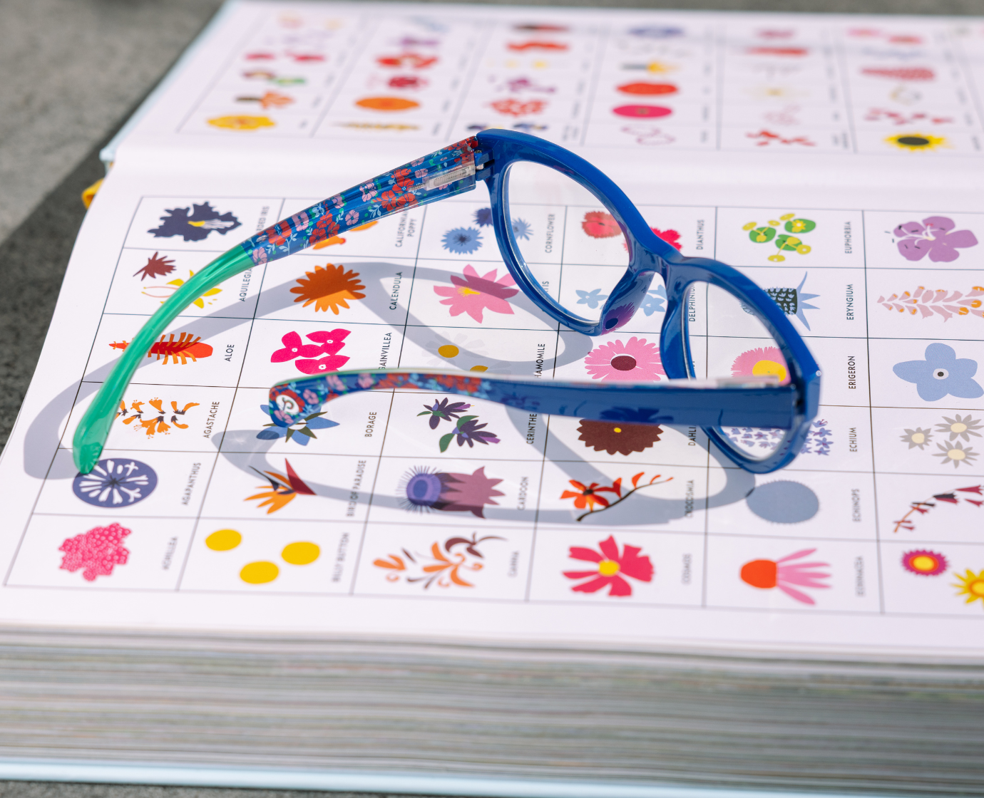 Peepers - Bee (Blue Light): Teal/Floral / Reading / 2.75