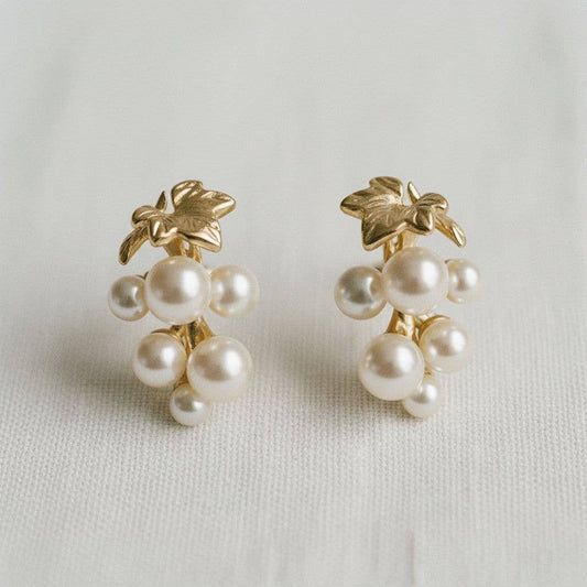 Ellemadera - Chic Pearl and Gemstone Drop Earrings