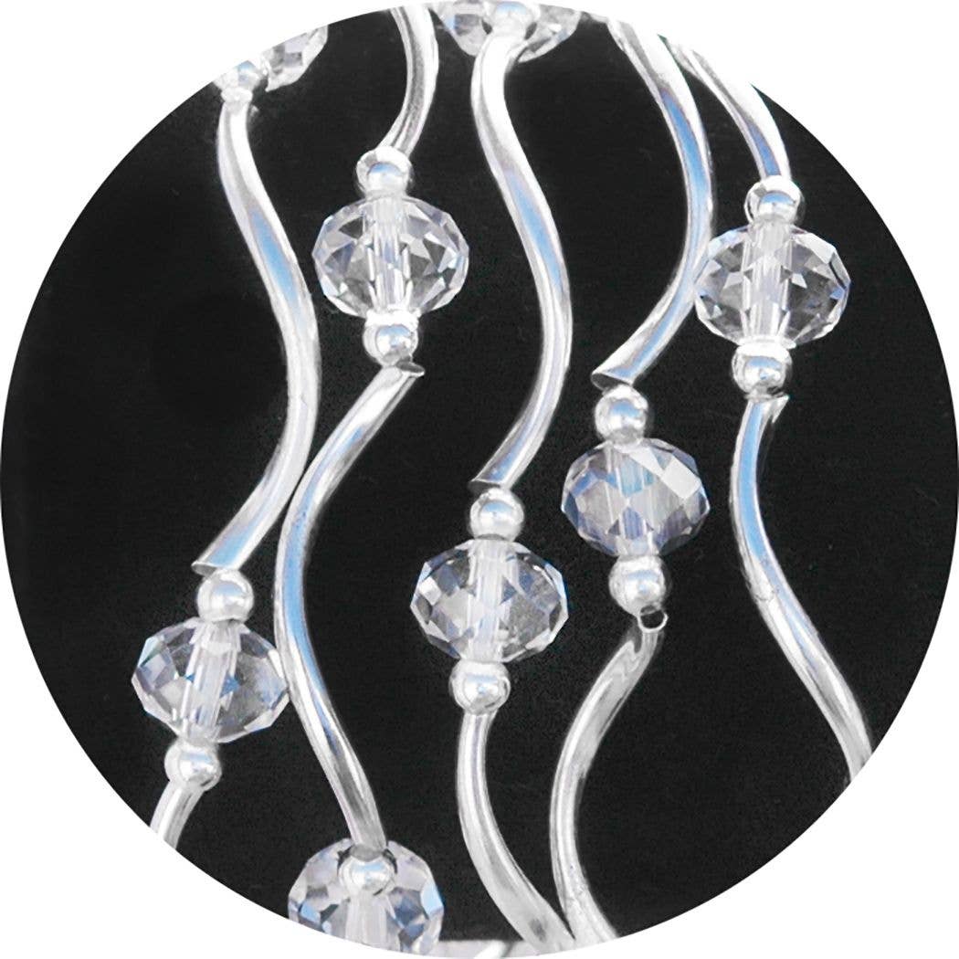 My Fun Colors - Fashion Stretch Bracelets Select from 91 Color Styles: Silver Crystal