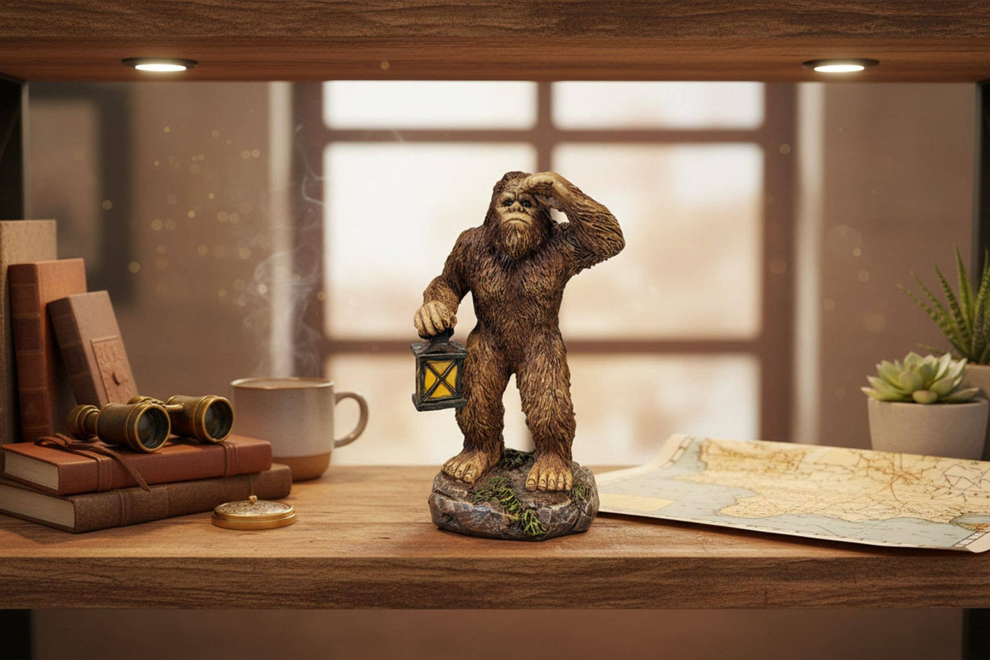De Leon Collections - COLLECTIBLE BIGFOOT LOST IN THE WOODS, 3"X2.25"X5",