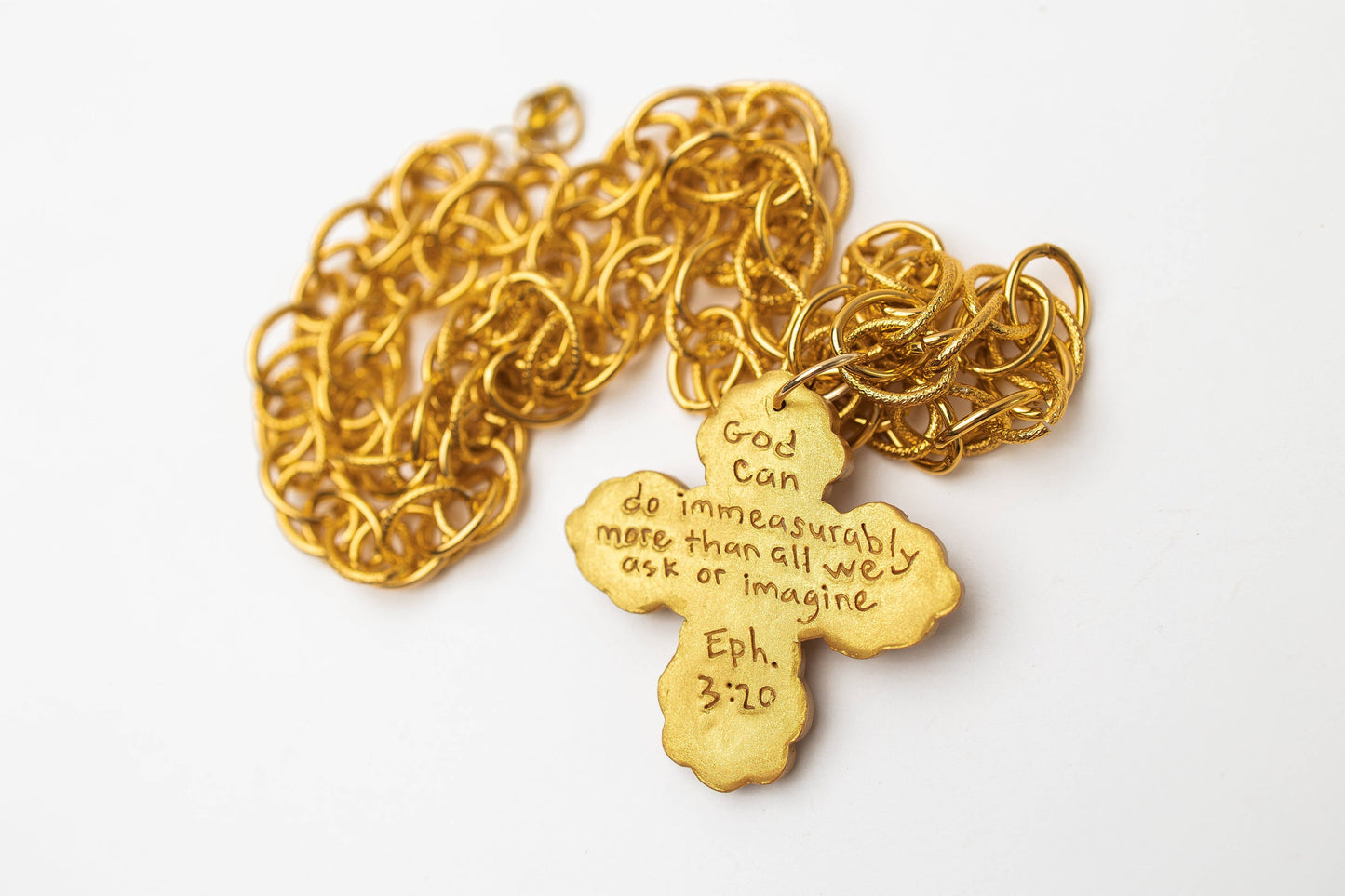 Hidden Truth Jewelry - 34" Double Gold Chain with Susie Cross