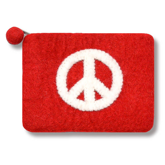 BNB Crafts Inc. - Peace Design Coin Purse: Red
