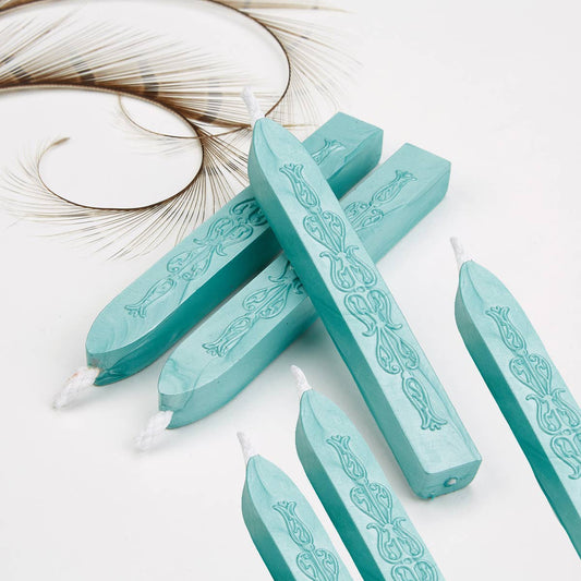 Freund Mayer & Co. - Sealing Wax Sticks with wick by color Bulk- 25+ colors- 12's: Aqua
