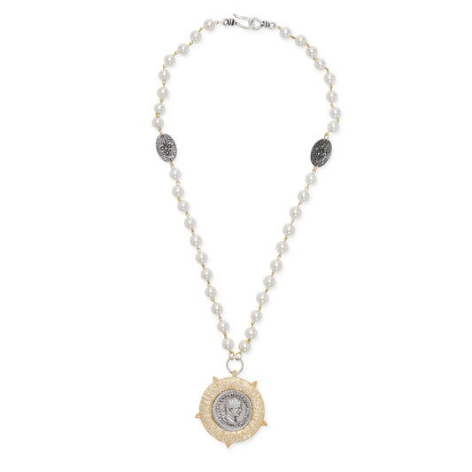 Chanour - Handmade Pewter Silver- Gold Plated Pear Necklace - H129