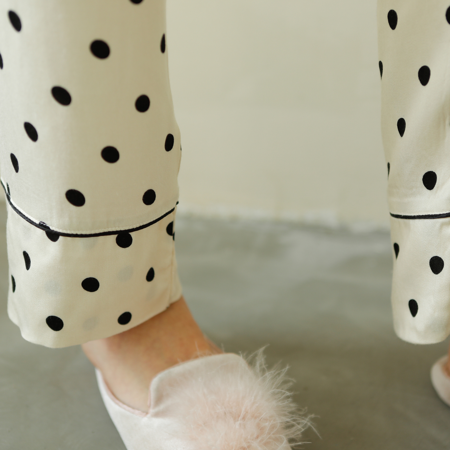 DrifWoo - Chic Dot Delight Viscose Pajama Set – Luxe Comfort for Women: L