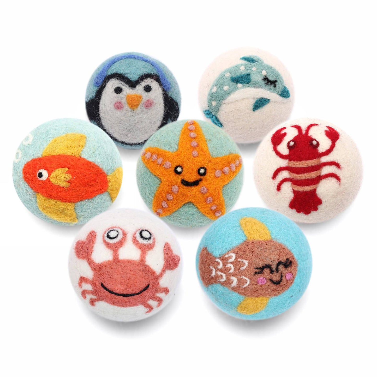 Ethical Global - Sea Creatures: Eco Wool Dryer Balls Fair Trade: Crab
