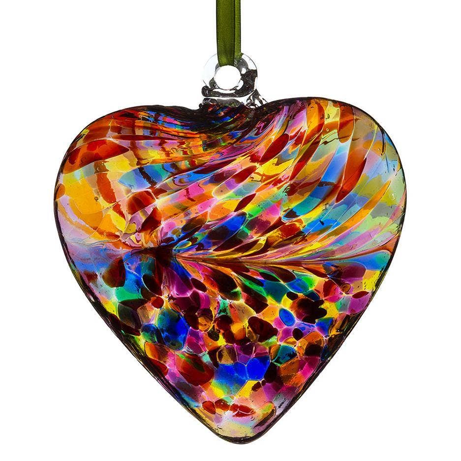 Sienna Glass - 12cm Friendship Heart - Multicoloured