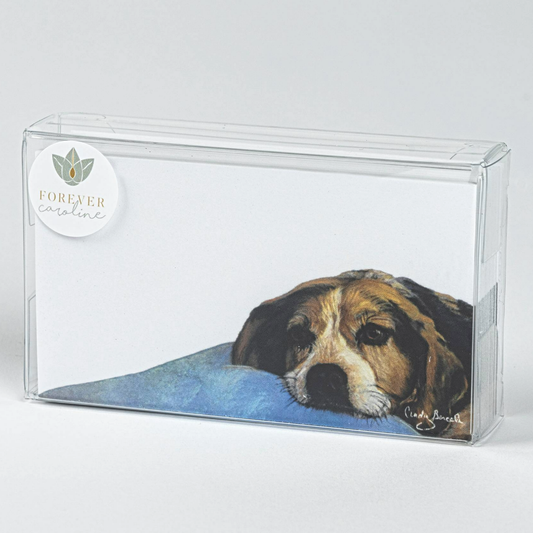 Forever Caroline LLC - Beagle Dog Tiny Cards | Pack of 60 "Love Notes"