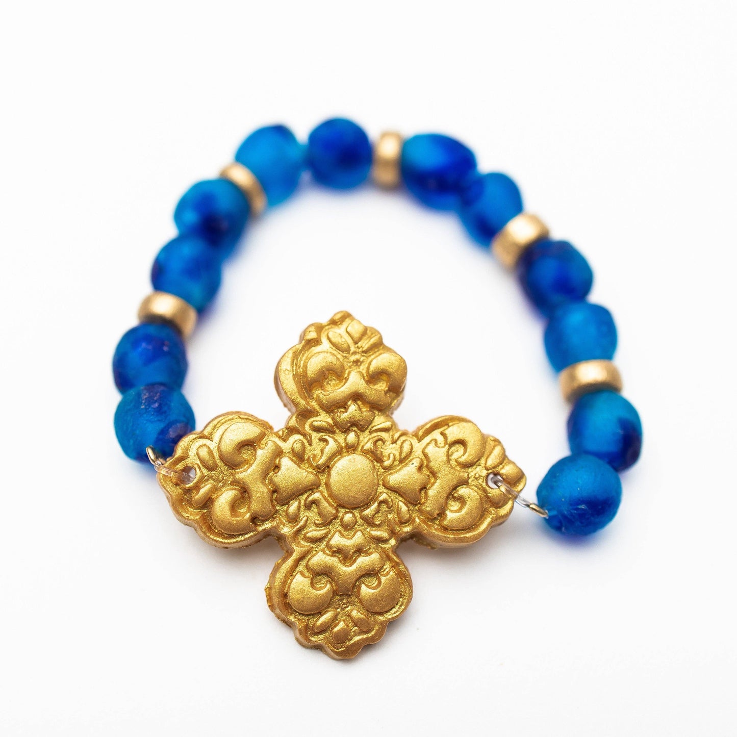 Hidden Truth Jewelry - Blue African Glass with Andrea Cross