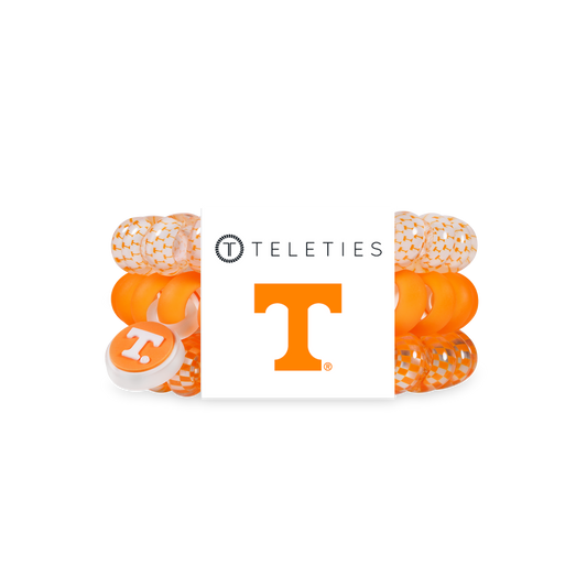 TELETIES - Spiral Hair Coils | Large | Go Vols! Hair Ties
