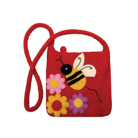 BNB Crafts Inc. - Bamboo Bee Cross Body Kids Bag: Red