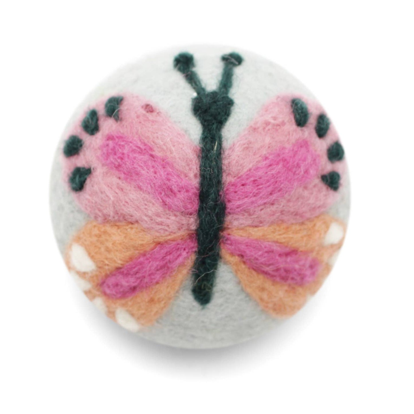 Ethical Global - Bugs: (Butterfly's, Lady Bug) Wool Dryer Balls : Multicolor Butterfly
