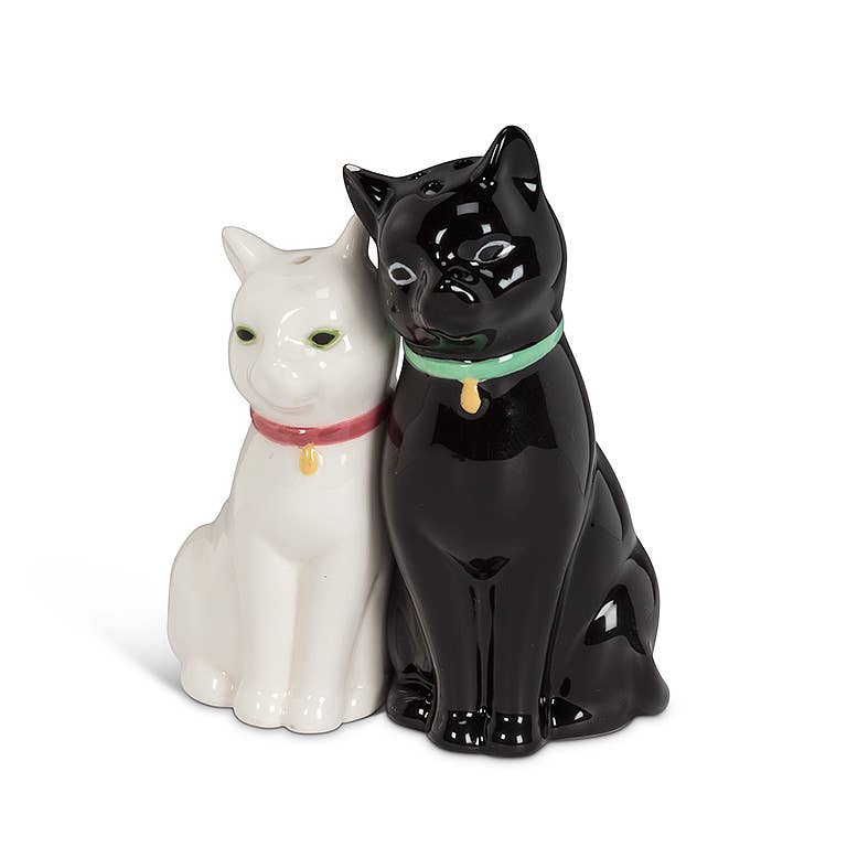 Abbott - Cuddling Cat Salt & Pepper-3.75"H-1712