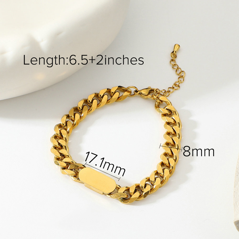 Mio Queena - Multi Style 18K Gold Plated Steel Chain Bracelets - FGS: H