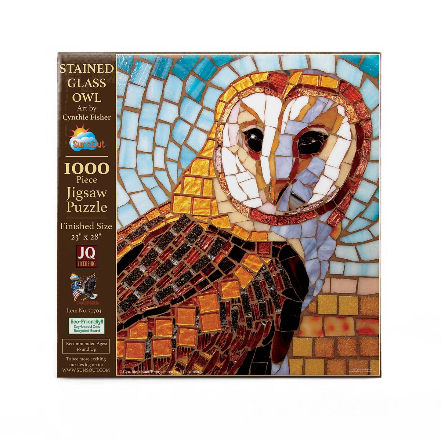 SunsOut - 0400 Stained Glass Owl 1000 pc Puzzle
