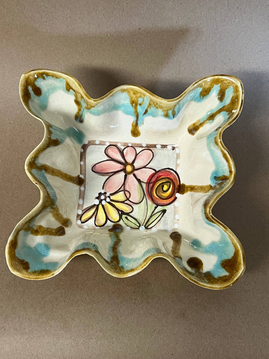 Heartfelt Traditions - Side Dish Bowl (Drip Flowers)