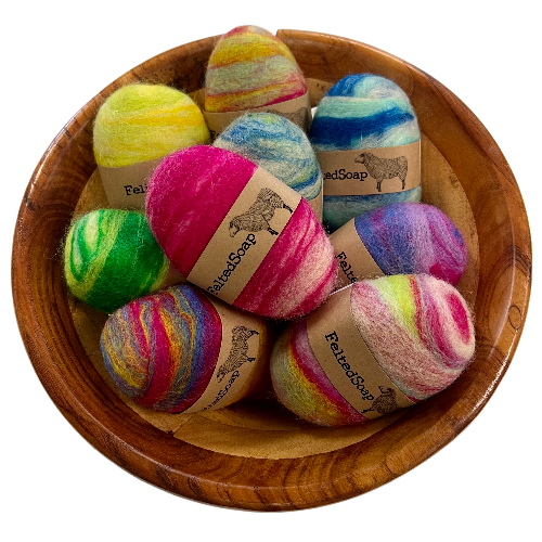 Twisted Purl LLC - Felted Soap Multicolored Pack of 25 Individually Labeled