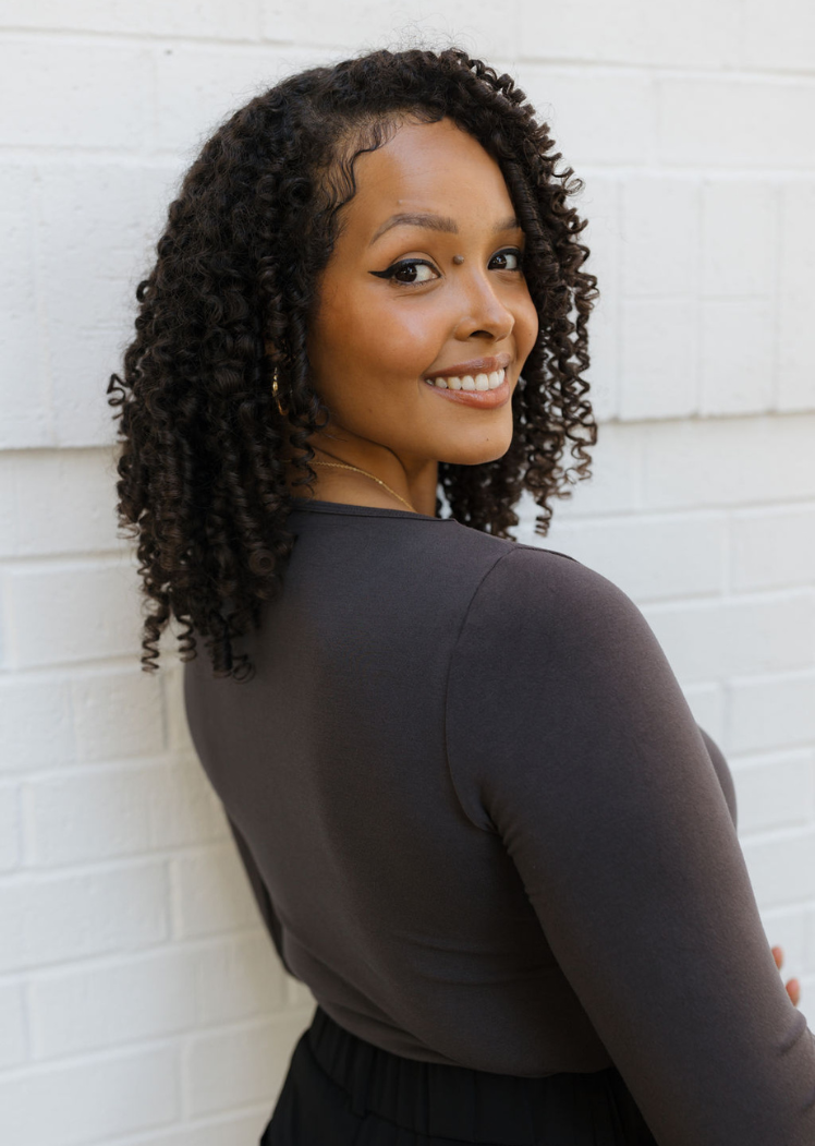 ELIETIAN - Reversible Long Sleeve - Curvy Fit: Navy