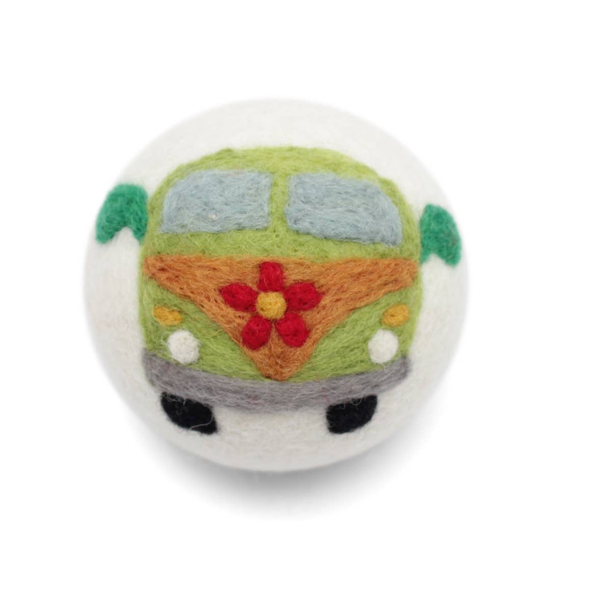 Ethical Global - Hippie Collection: Eco Wool Dryer Balls Fair Trade: Orange Hippie Bus