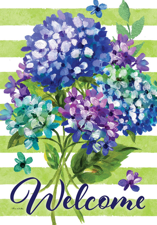 Custom Decor - Striped Hydrangeas-FM