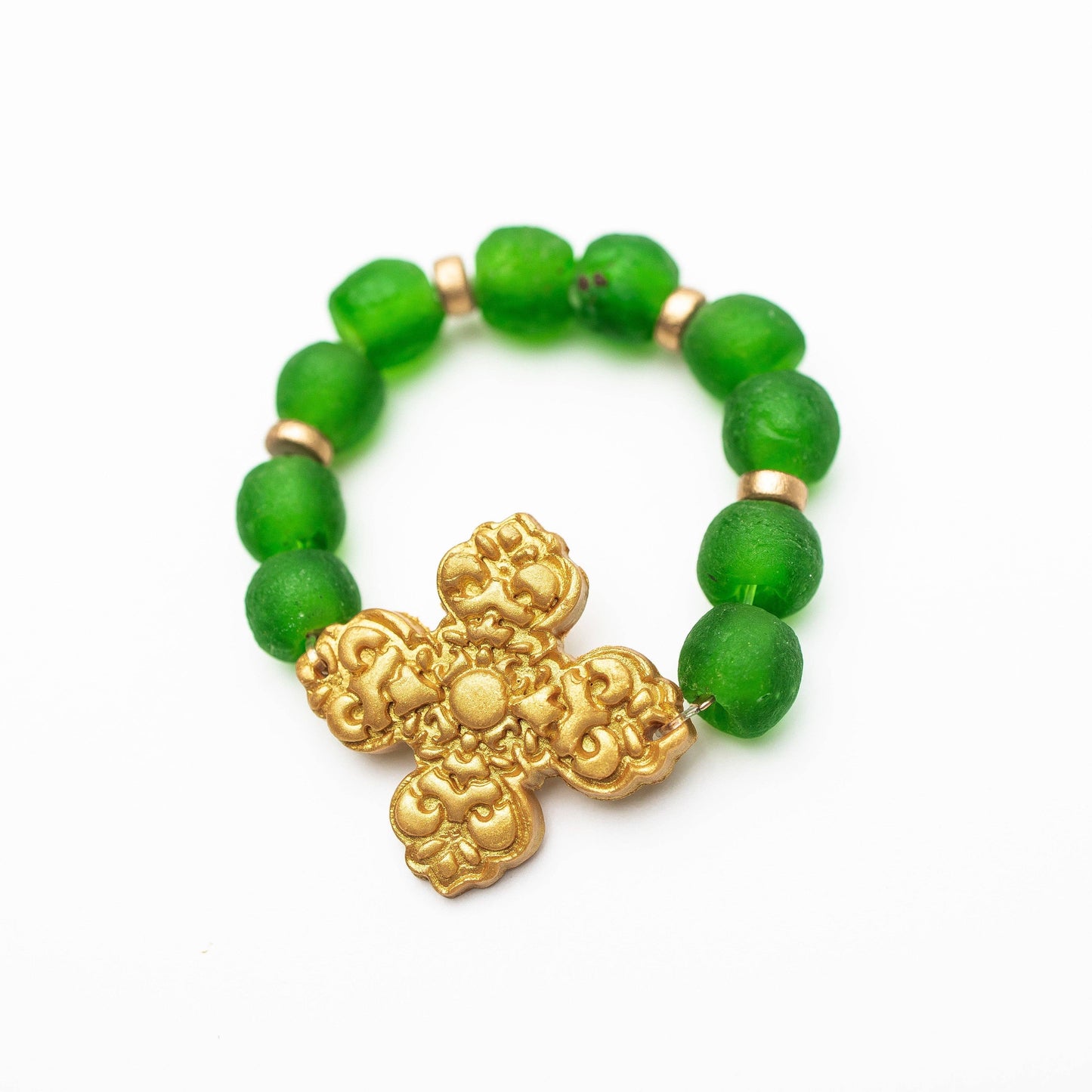 Hidden Truth Jewelry - Green Glass with Andrea