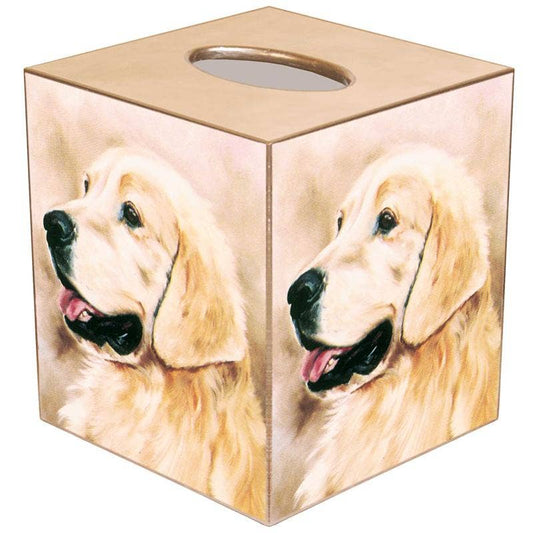 Marye-Kelley - TB130 - Golden Retriever Tissue Box Cover: Paper Mache