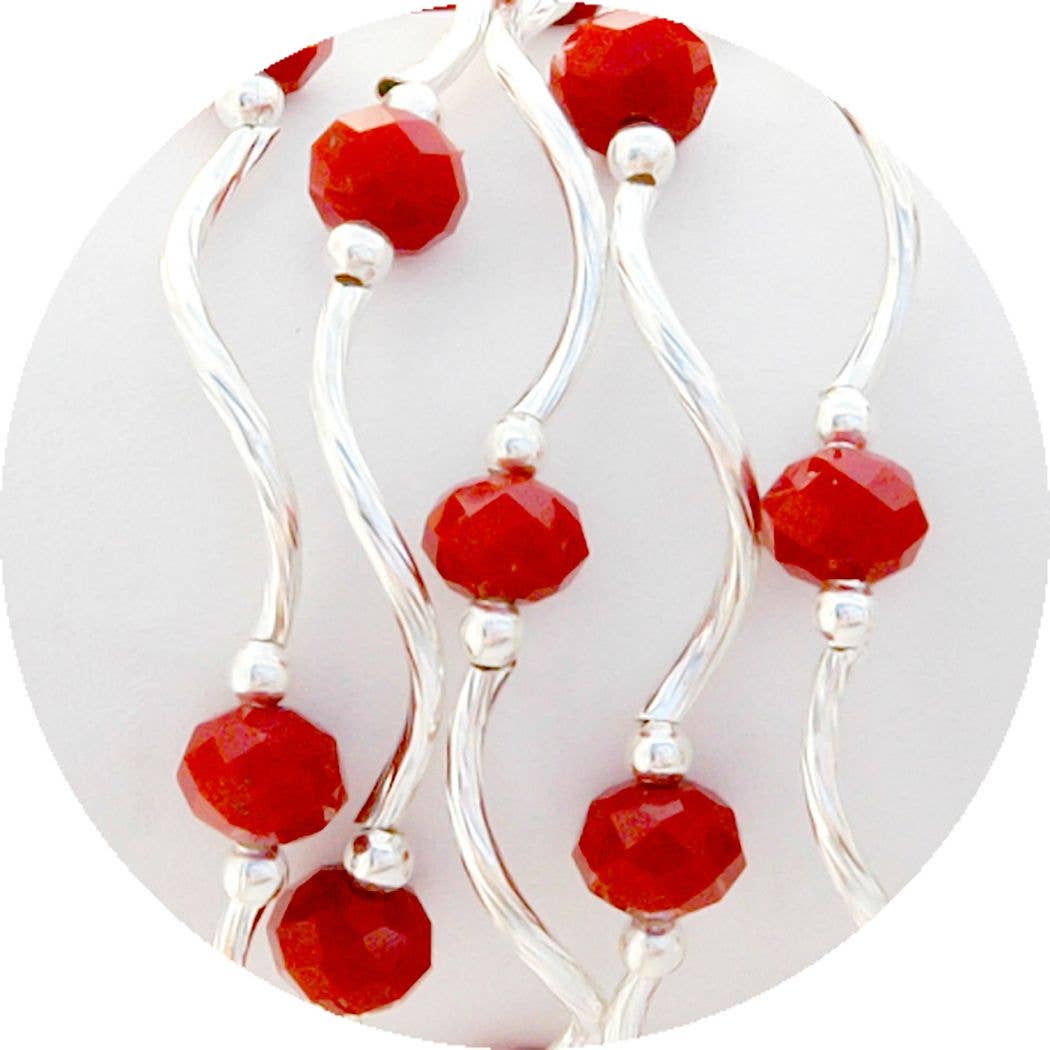 My Fun Colors - Fashion Stretch Bracelets Select from 91 Color Styles: Silver Crystal