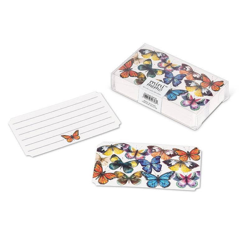 Abbott - 50 Piece Butterflies Mini Note Cards-2x3.5"L