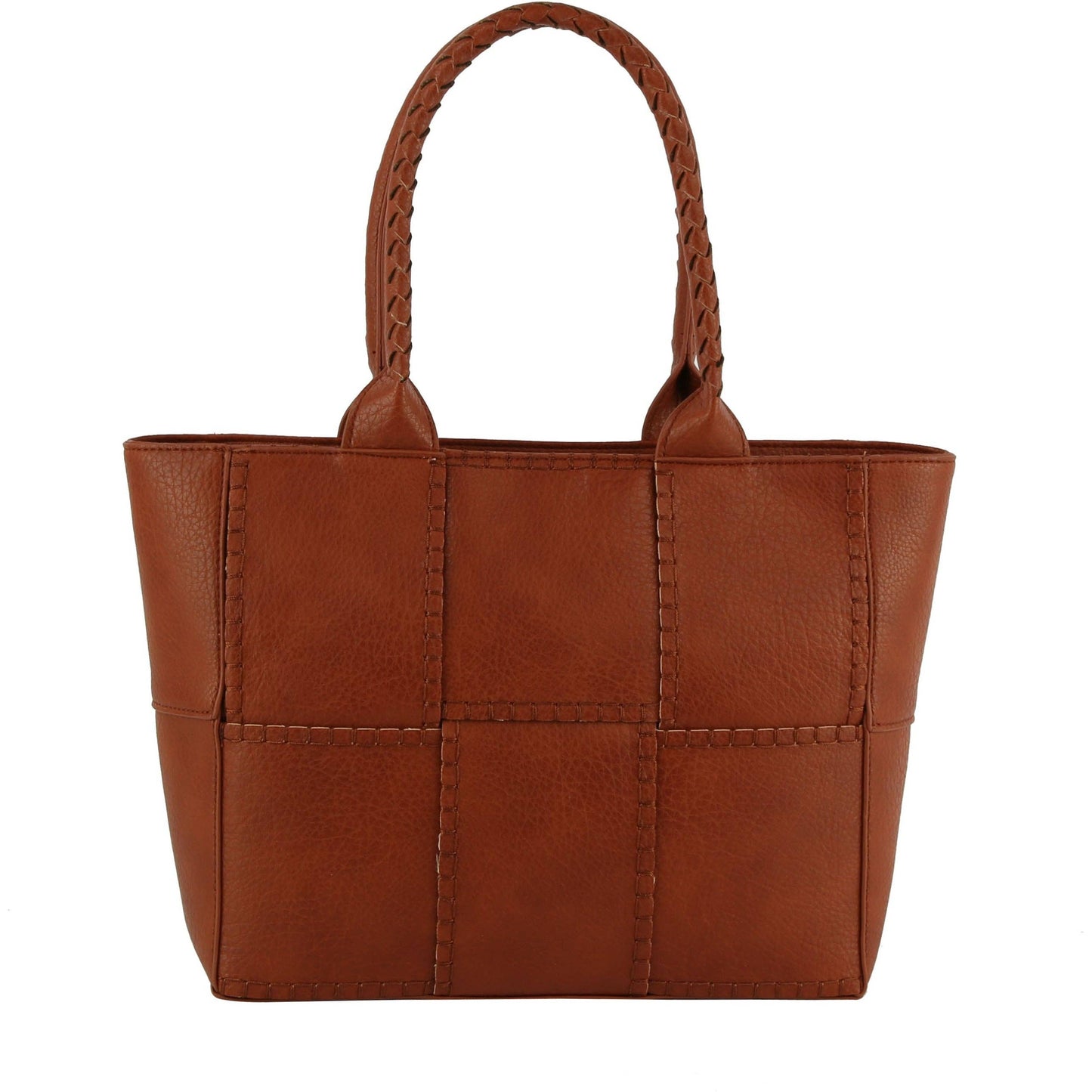 Handbag Factory Corp - Womens Tote Shoulder Handbag: Tan