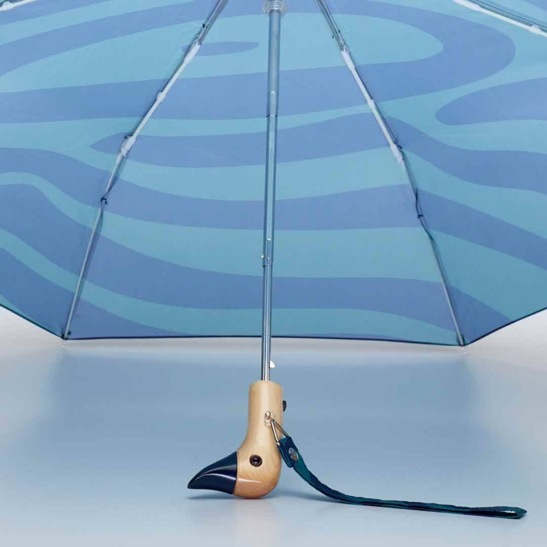 Original Duckhead US - Blue Swirl Compact Eco-Friendly Wind Resistant Umbrella