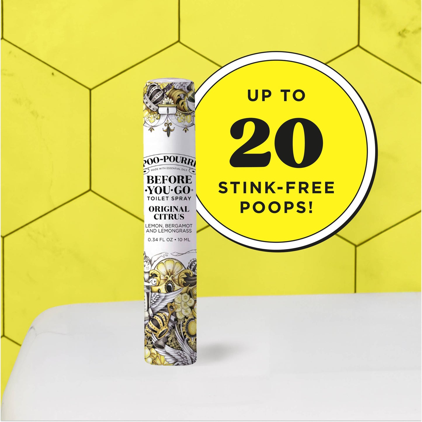 ~Pourri - Poo~Pourri Original Citrus 10mL Travel Size: Lemon + Bergamot + Lemongrass