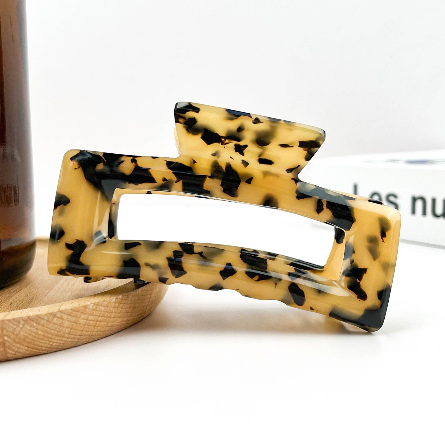 TheDivaSoap - Rectangular Acetate Hair Claw, Premium Quality Hair Clip: Multi-Colored