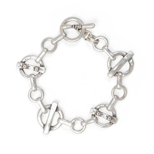 Chanour - Handmade Pewter Link & Chain Bracelet - 2832