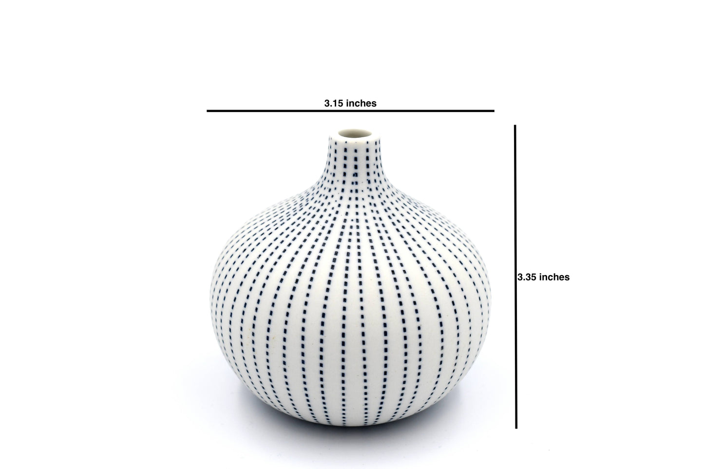 Art Floral Trading LLC - 524W26 CONGO TINY L-Handcrafted Porcelain Bud Vase