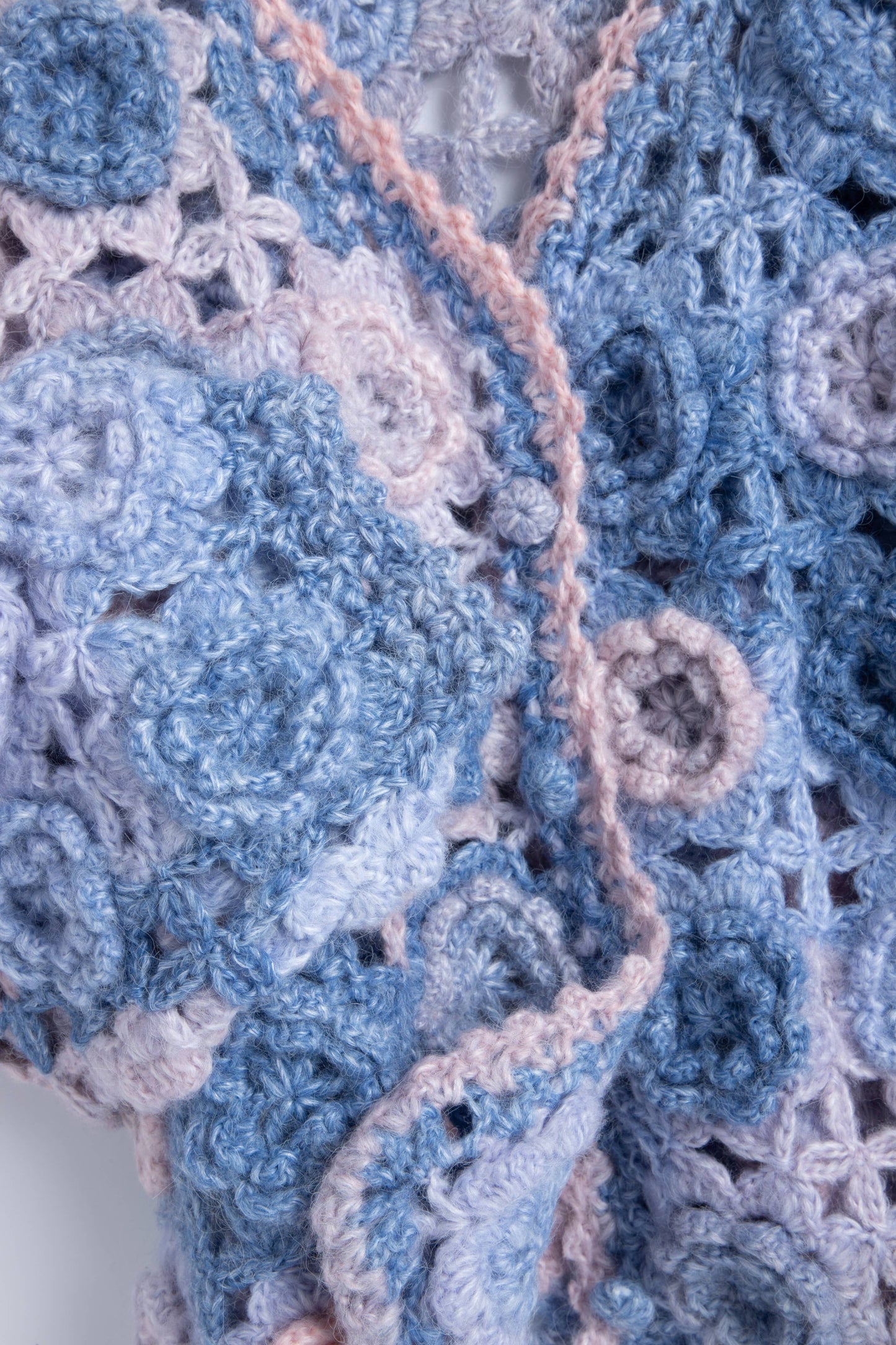 SAACHI - Crochet Blossom Cardigan: Mustard