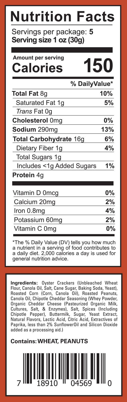 Bruce Julian Heritage Foods - Couch Mix® - Chipotle Cheddar 5.5-oz bag