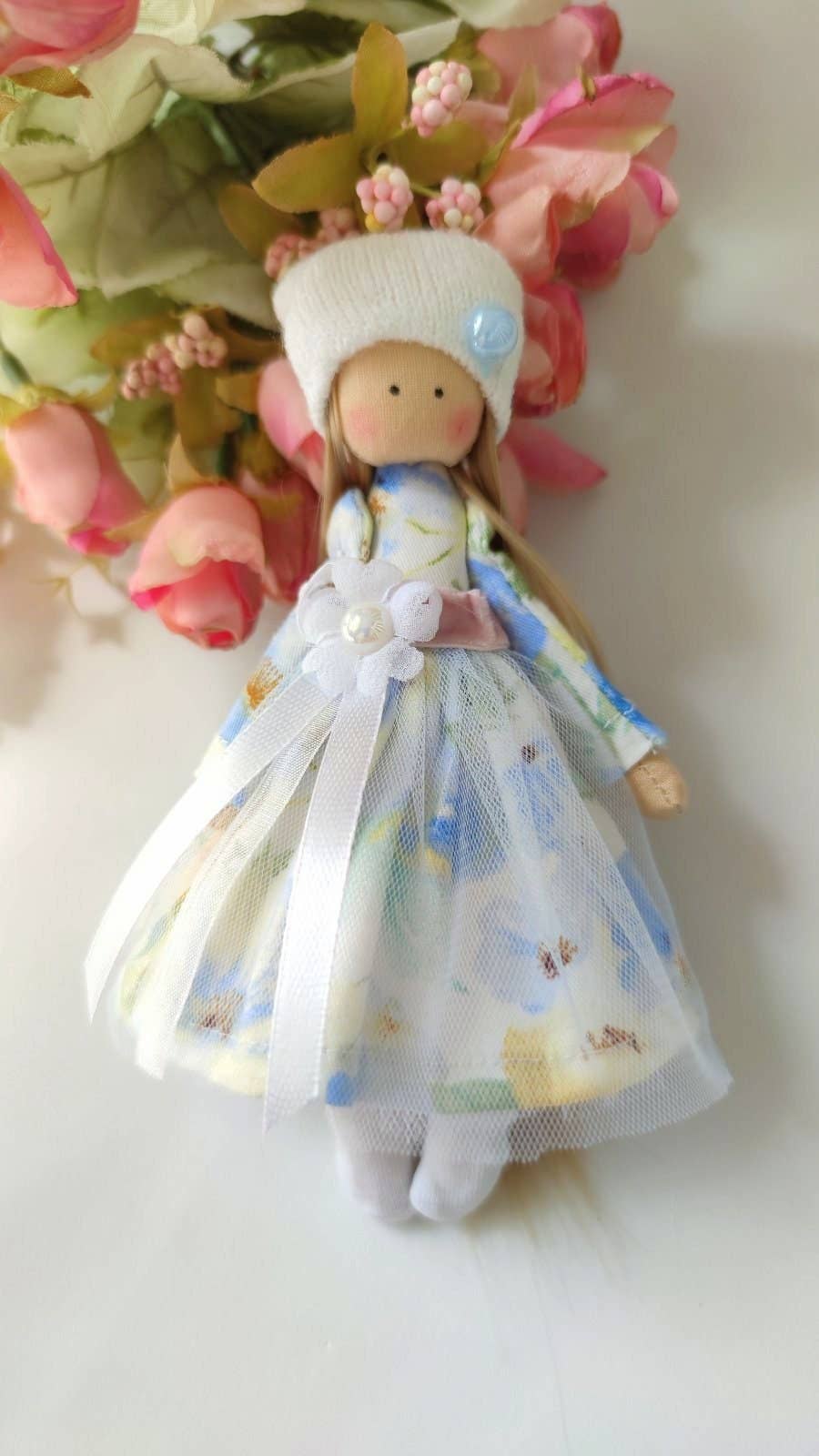 ChernikovaNataliya - Handmade Miniature Cloth Fairy Rag Doll: Pink