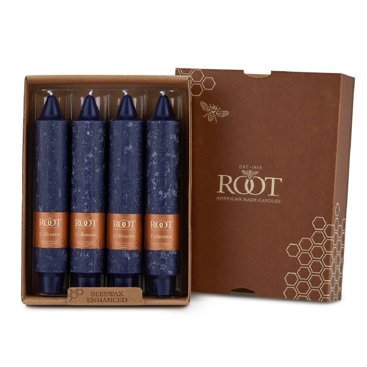 ROOT Candles - ROOT Timberline Collenette Taper Candles: Ivory / 7 inch