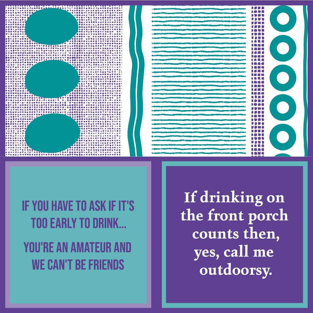 Drinks on Me - NAPKIN Outdoorsy | Funny Party Gift | Cocktail Napkin