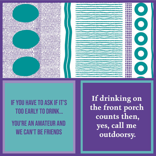 Drinks on Me - NAPKIN Outdoorsy | Funny Party Gift | Cocktail Napkin