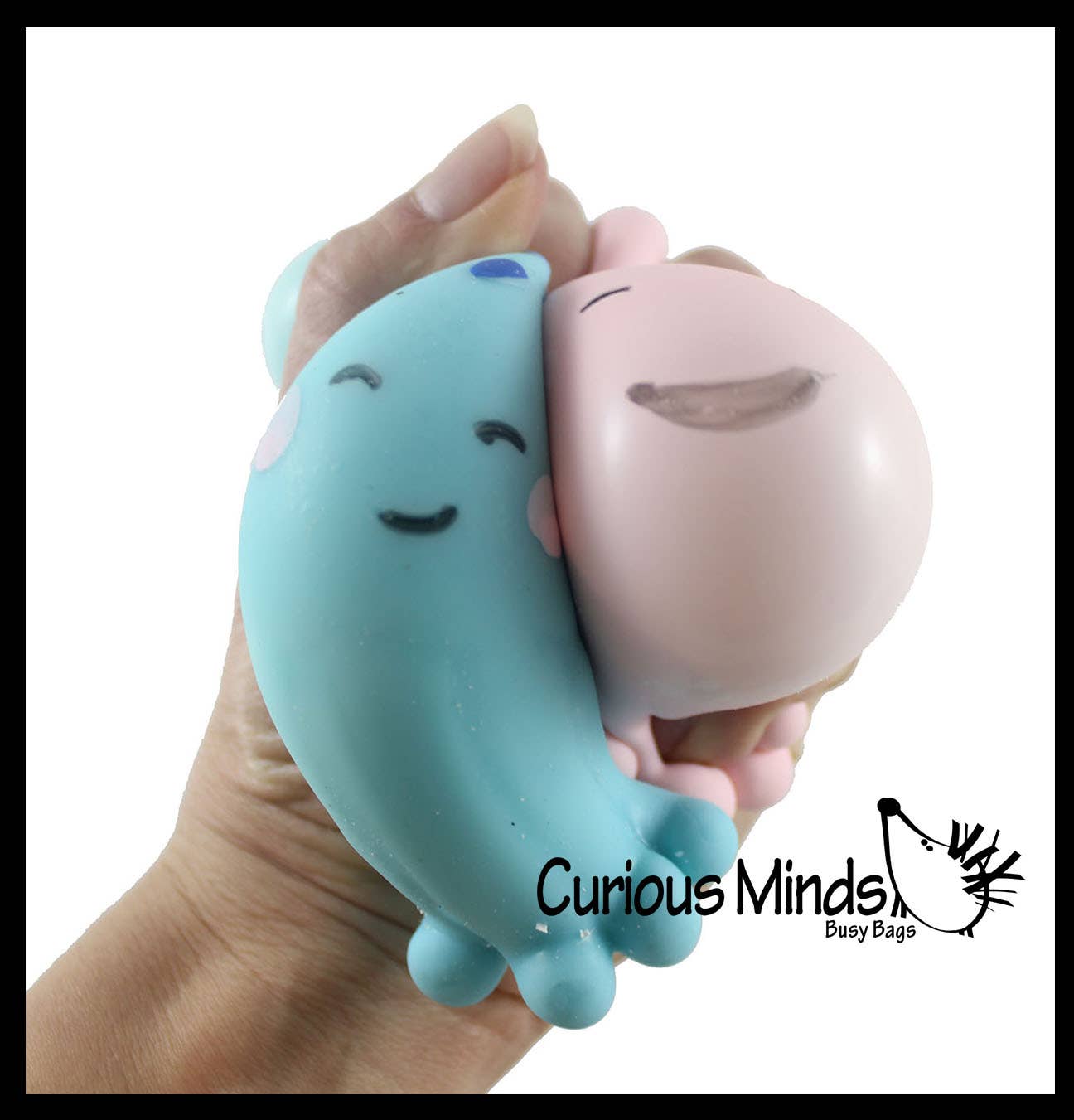 Curious Minds Toys - 1 Jellyfish Soft Cream Doh Filled Stress Ball - Squishy