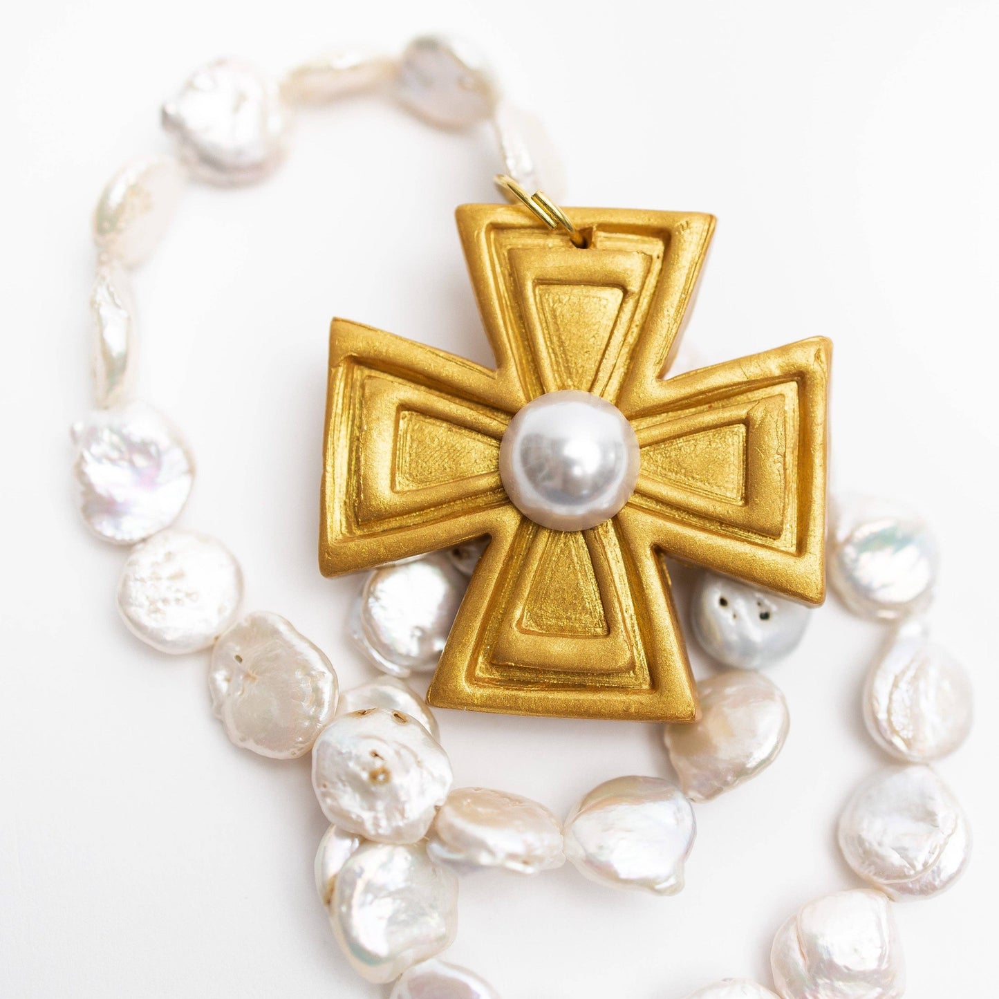 Hidden Truth Jewelry - Mother of Pearl with Pearl Anna Cross