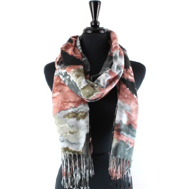 Pretty Persuasions - S23290 Cloudy Skies Scarf: 06 Khaki