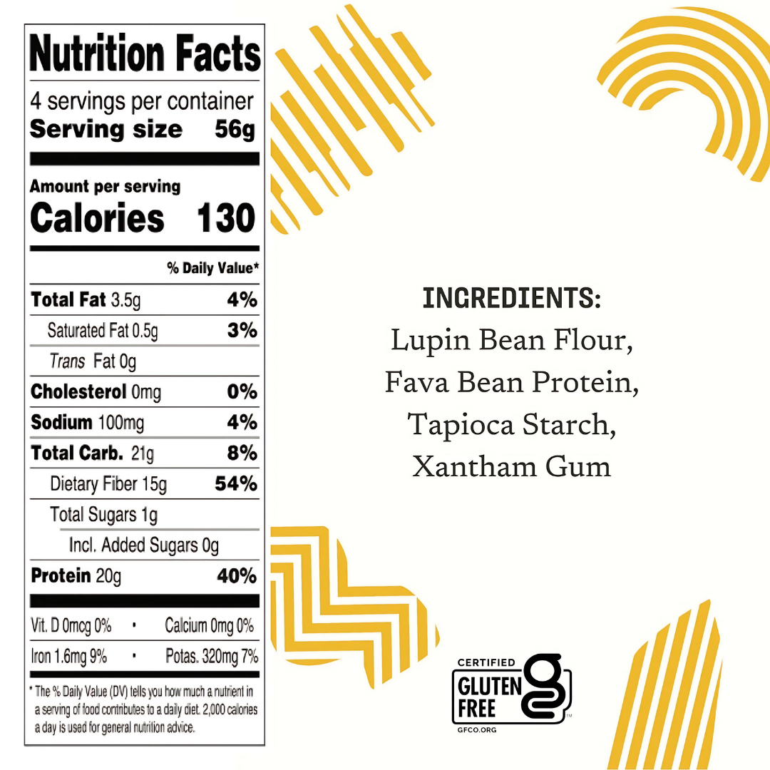 Kaizen Food Company - Fusilli 6g Net Carb High Protein Pasta - Low Carb, Keto