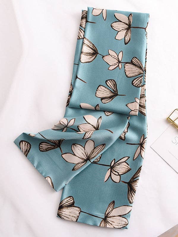 UZ Wholesale Store - Floral Printed Sun Protection Shawl&Scarf: BLUE GREEN / One_size