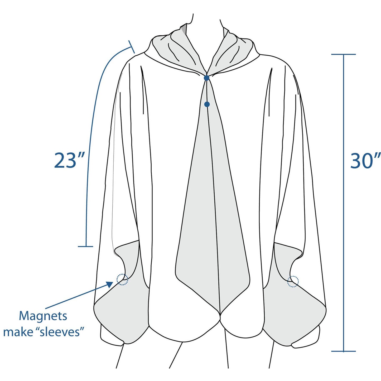 RainCaper - Black and White Houndstooth Rain Travel Cape