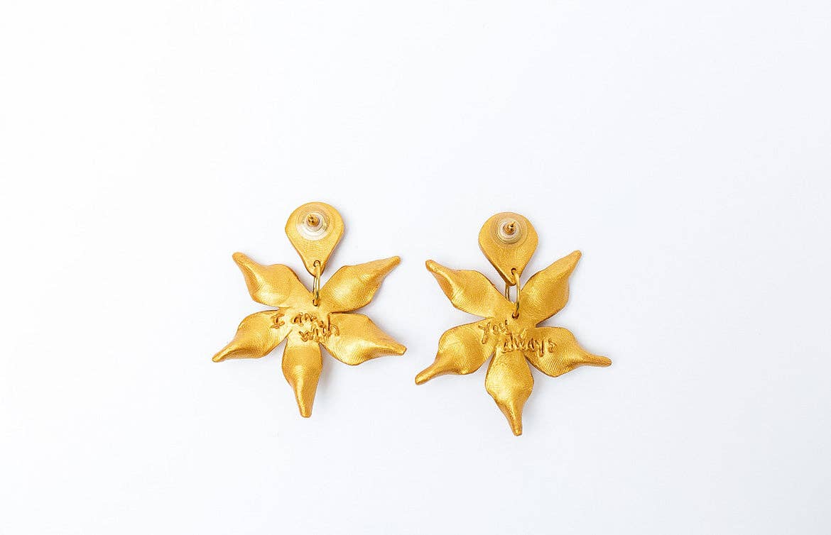 Hidden Truth Jewelry - Stargazer Lily & Pearl Dangles