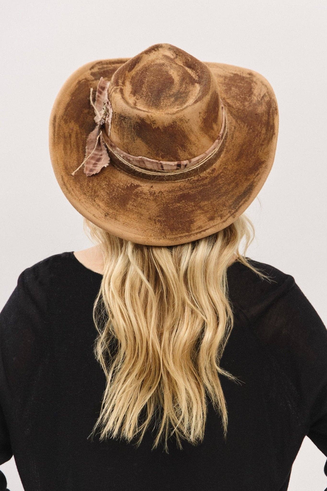 MiMi Wholesale - MH0235 Caroline Heritage Worn Shapable Cowboy/Fedora Hat