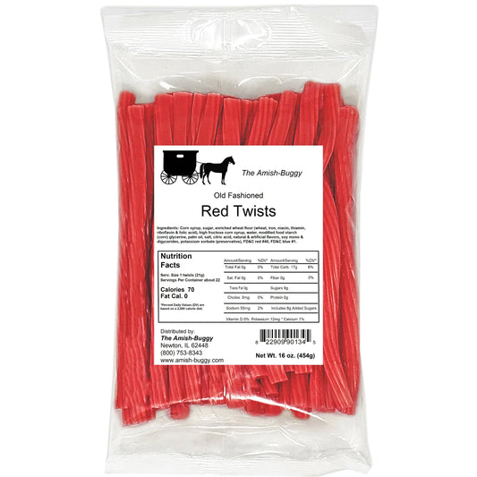 Arndt's Fudgery LLC - Licorice Twists 16 oz. Bag: Old Fashioned Red